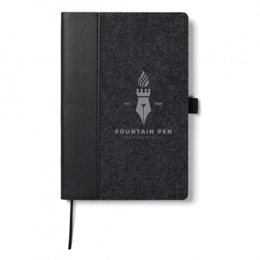 Logo trade promotional merchandise image of: VINGA Albon GRS recycled felt notebook