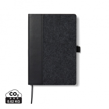 Logo trade business gifts image of: VINGA Albon GRS recycled felt notebook