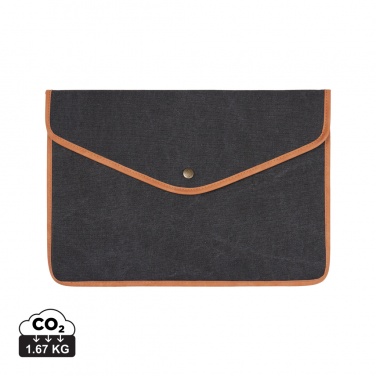 Logo trade promotional merchandise image of: VINGA Bosler GRS recycled canvas 14" laptop sleeve