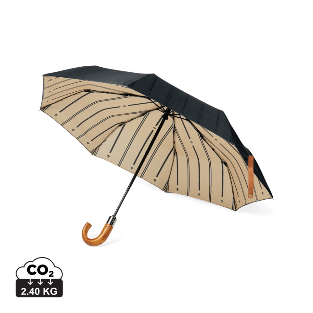 Logo trade corporate gifts picture of: VINGA Bosler AWARE™ recycled pet 21" foldable umbrella