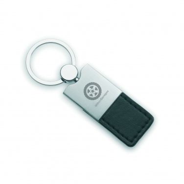 Logo trade advertising products picture of: PU and metal key ring Helsinki