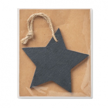 Logo trade business gifts image of: Slate xmas hanger star