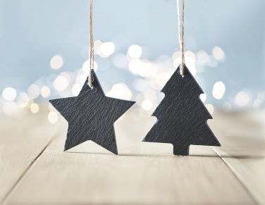 Logo trade advertising products picture of: Slate xmas hanger star