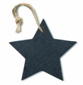 Slate xmas hanger star, Black