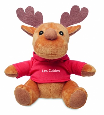 Logo trade promotional gifts image of: Plush reindeer with hoodie