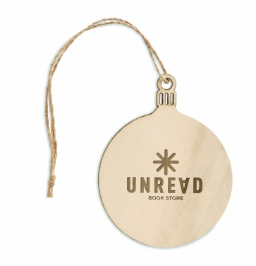 Logotrade promotional product picture of: Wooden Tree bauble hanger