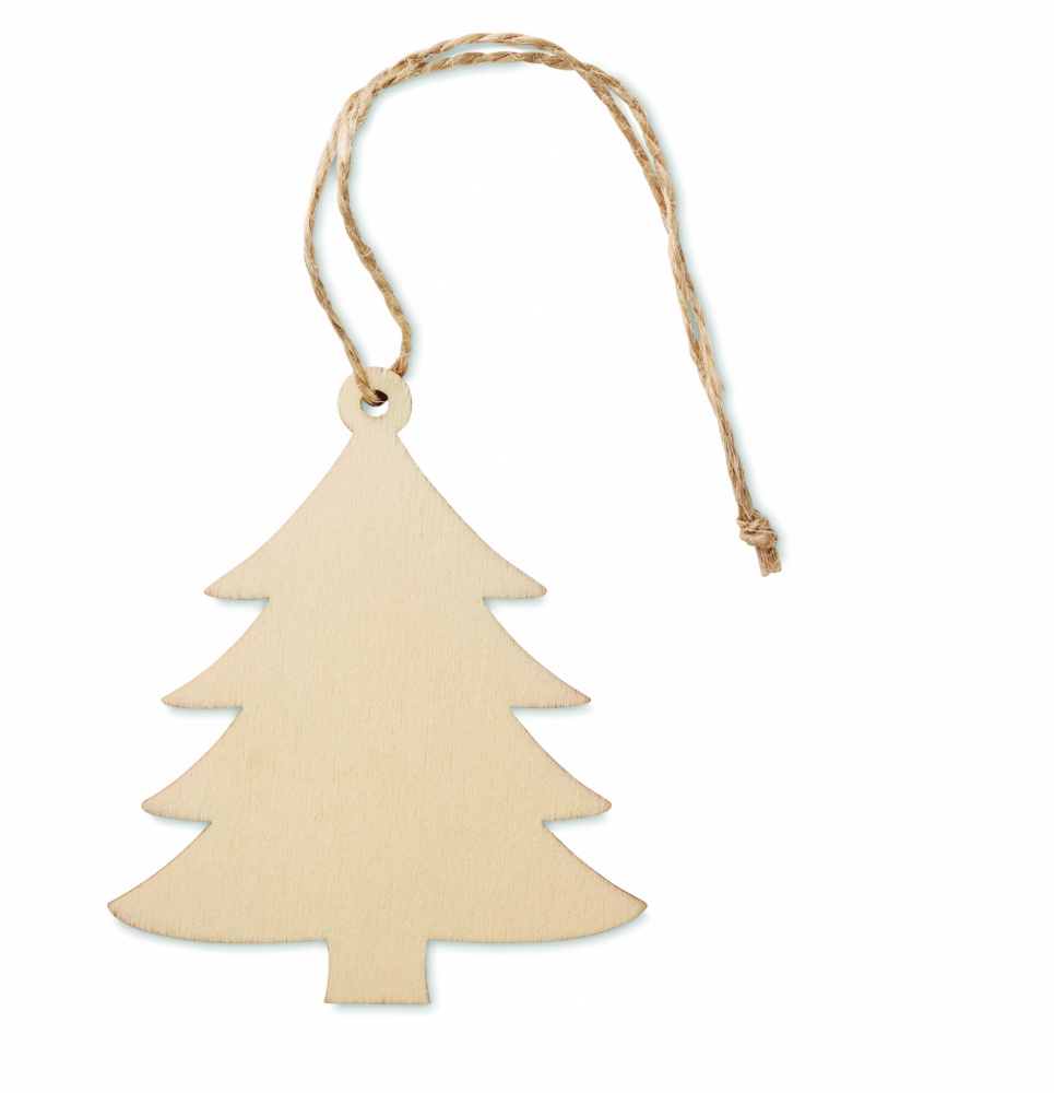 Logotrade promotional item picture of: Wooden Tree shaped hanger