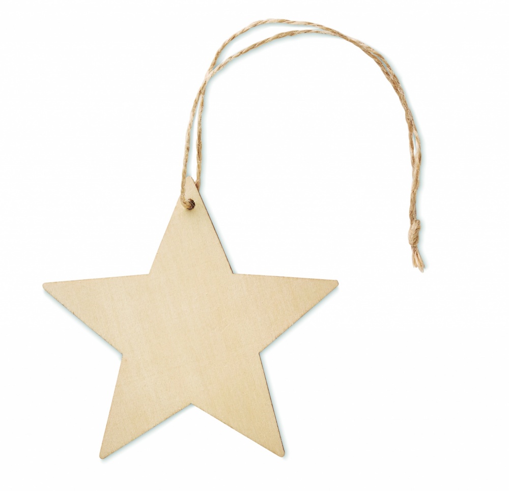 Logotrade promotional item image of: Wooden star shaped hanger