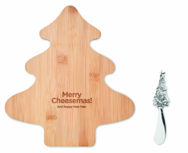 Logo trade promotional items picture of: Cheese board set in bamboo