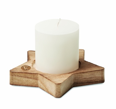 Logotrade promotional items photo of: Candle on star wooden base