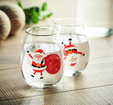 Logotrade business gift image of: Set of 2 Christmas glasses