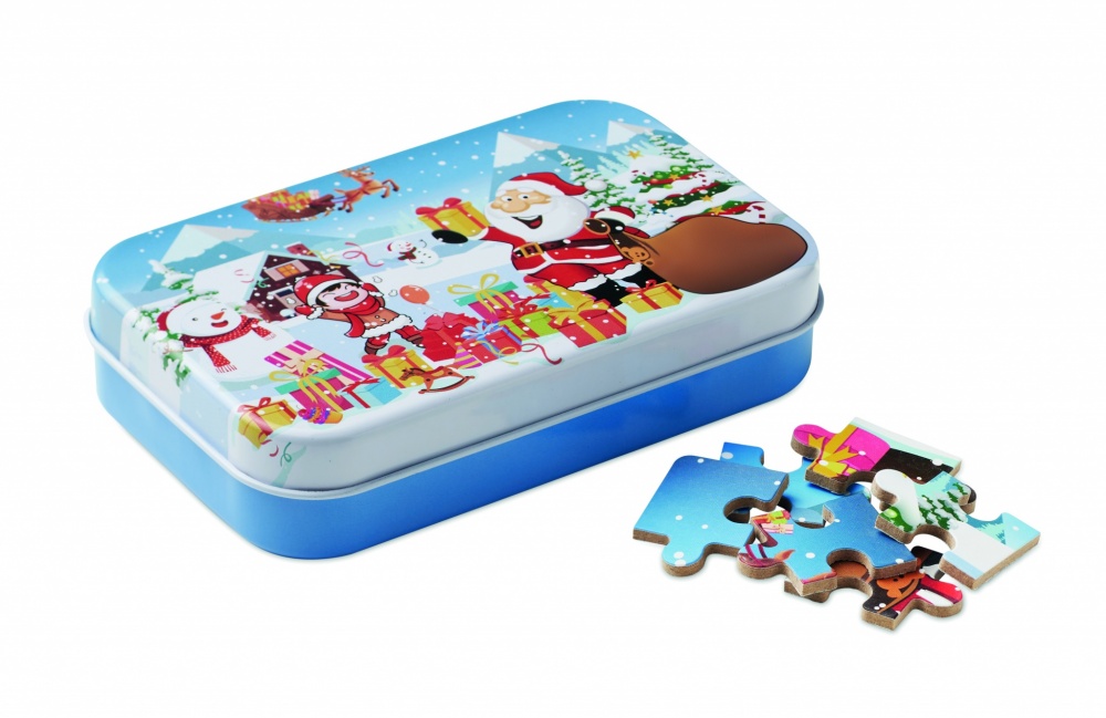 Logo trade promotional giveaways picture of: Wooden Christmas puzzle