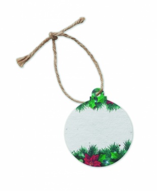 Logo trade promotional giveaways image of: Seed paper Xmas ornament