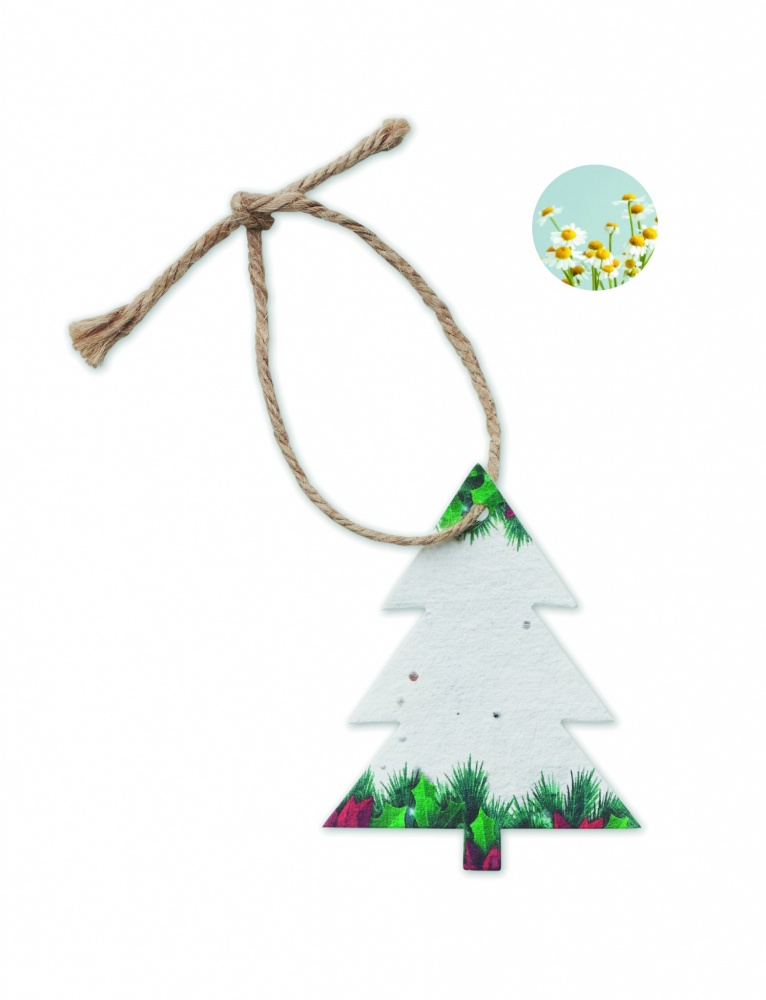 Logo trade promotional merchandise photo of: Seed paper Xmas ornament