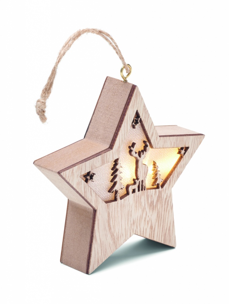 Logotrade promotional giveaway picture of: MDF star with light