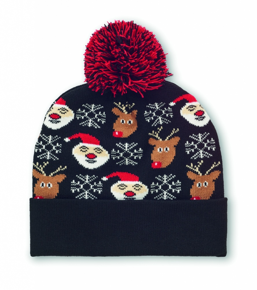 Logo trade promotional items image of: Christmas knitted beanie