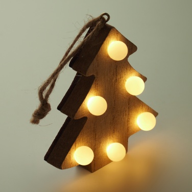 Logo trade advertising product photo of: Wooden weed tree with lights