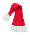 Long Christmas knitted beanie, Red