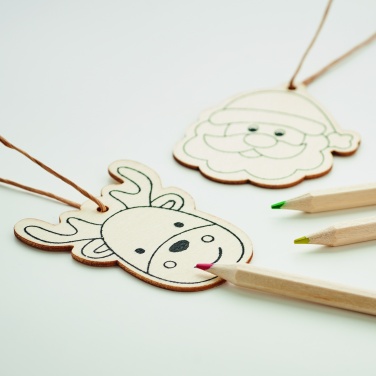 Logotrade promotional product picture of: Drawing wooden ornaments set