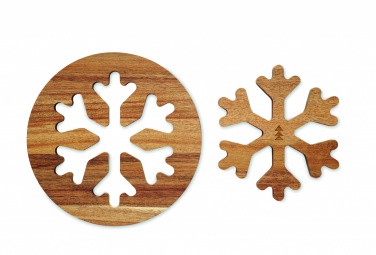 Logo trade promotional products image of: Acacia wooden pot holders set