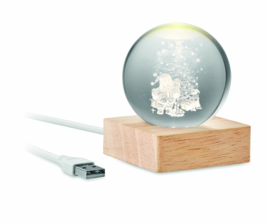 Logo trade promotional item photo of: Christmas LED crystal ball