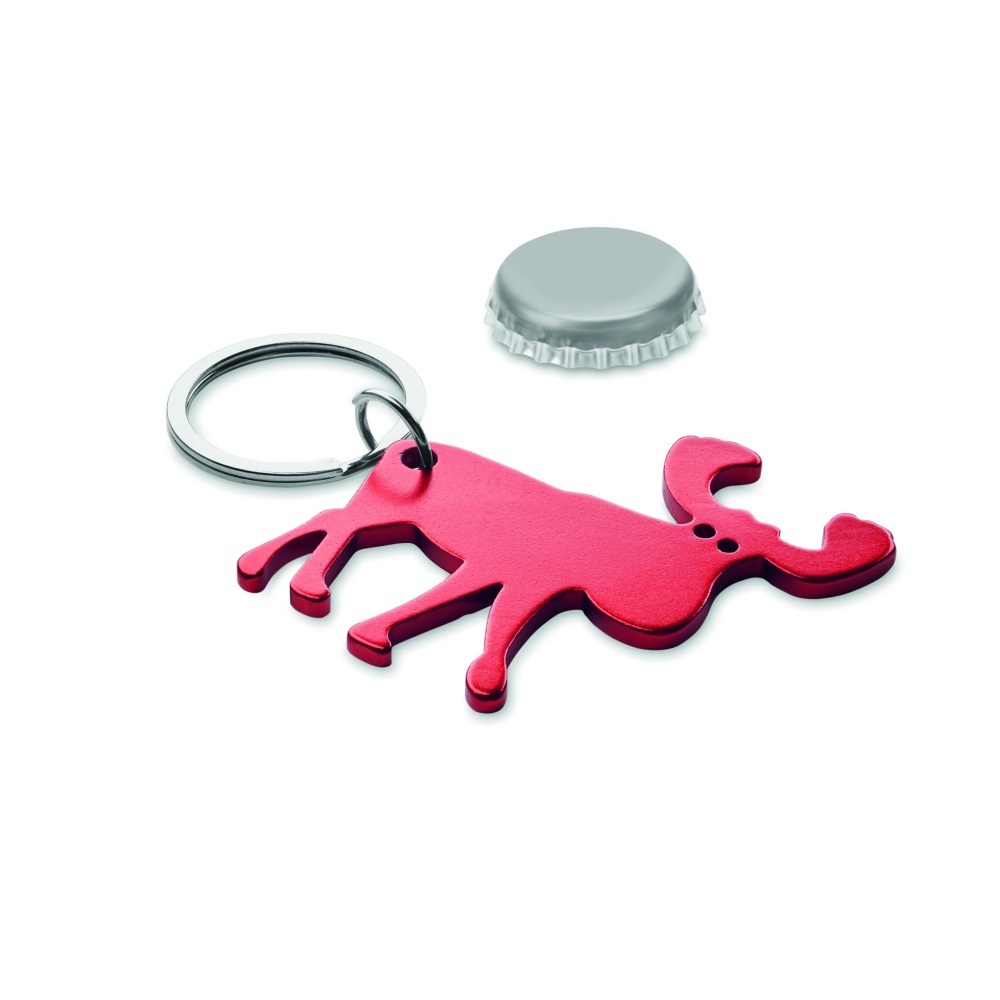 Logo trade business gifts image of: Recycled aluminium key ring Pori