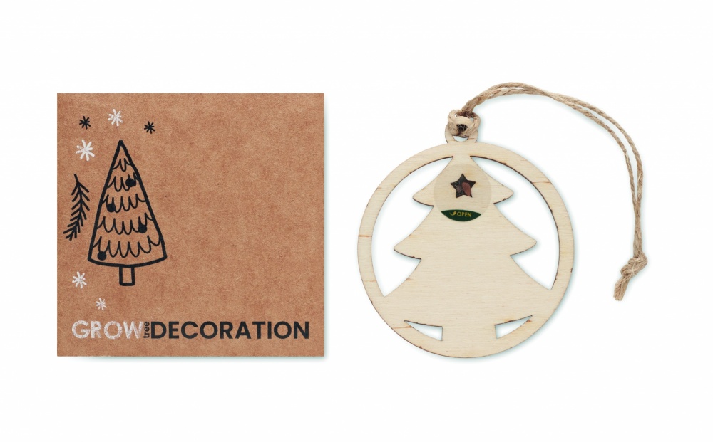 Logo trade corporate gifts picture of: Wooden tree shape hanger