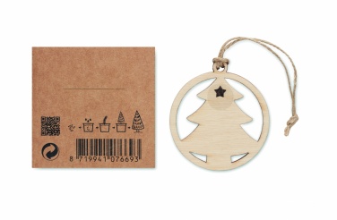 Logo trade promotional product photo of: Wooden tree shape hanger