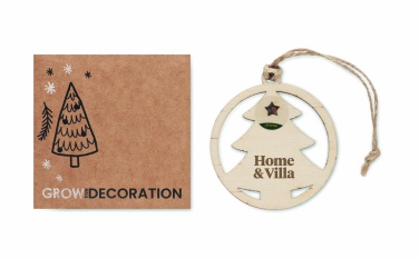 Logo trade corporate gifts picture of: Wooden tree shape hanger