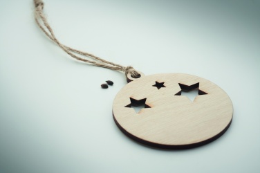 Logotrade promotional merchandise photo of: Wooden bauble shape hanger