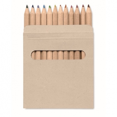 Logo trade promotional gifts picture of: 12 coloured pencils set