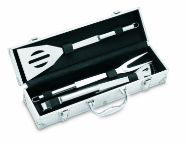 Logo trade promotional giveaways picture of: 3 BBQ tools in aluminium case