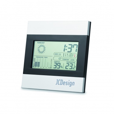 Logo trade promotional items image of: Weather station and clock