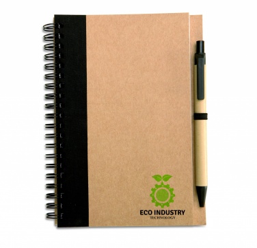 Logotrade advertising product picture of: B6 recycled notebook with pen