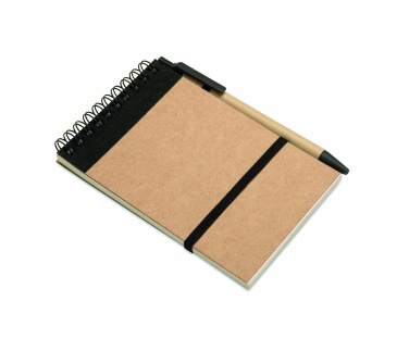 Logo trade corporate gifts picture of: A6 recycled notepad with pen