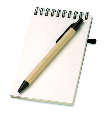 Logo trade promotional giveaways image of: A6 recycled notepad with pen