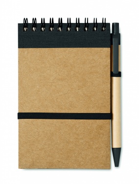 Logo trade corporate gifts image of: A6 recycled notepad with pen