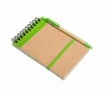 A6 recycled notepad with pen, Lime