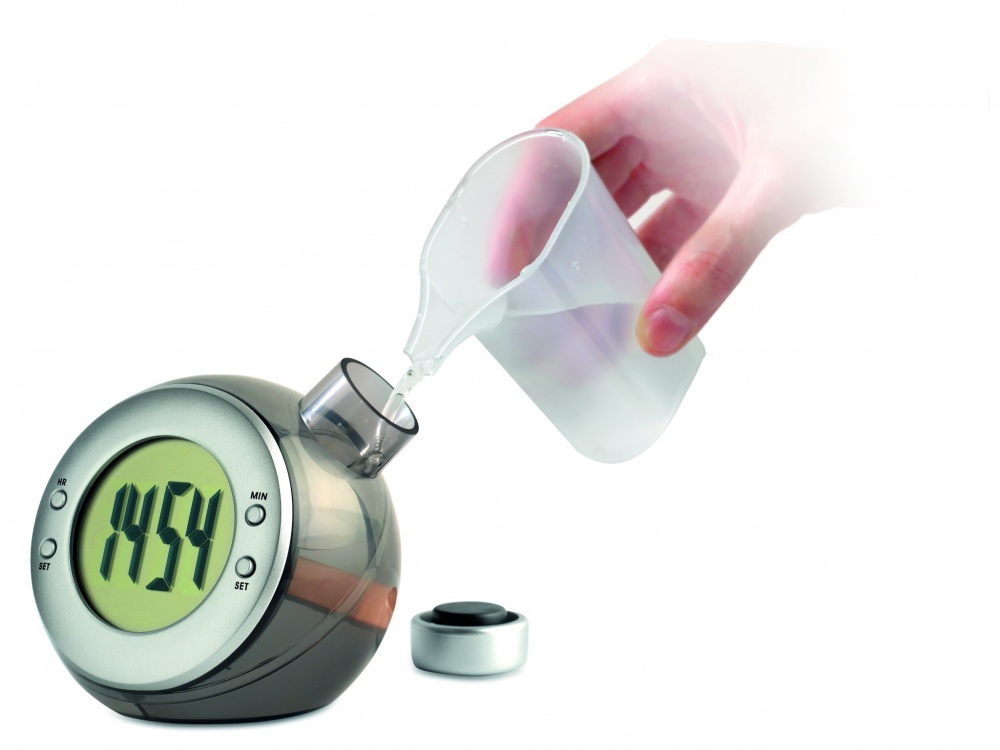 Logo trade advertising products image of: Water powered LCD desk clock