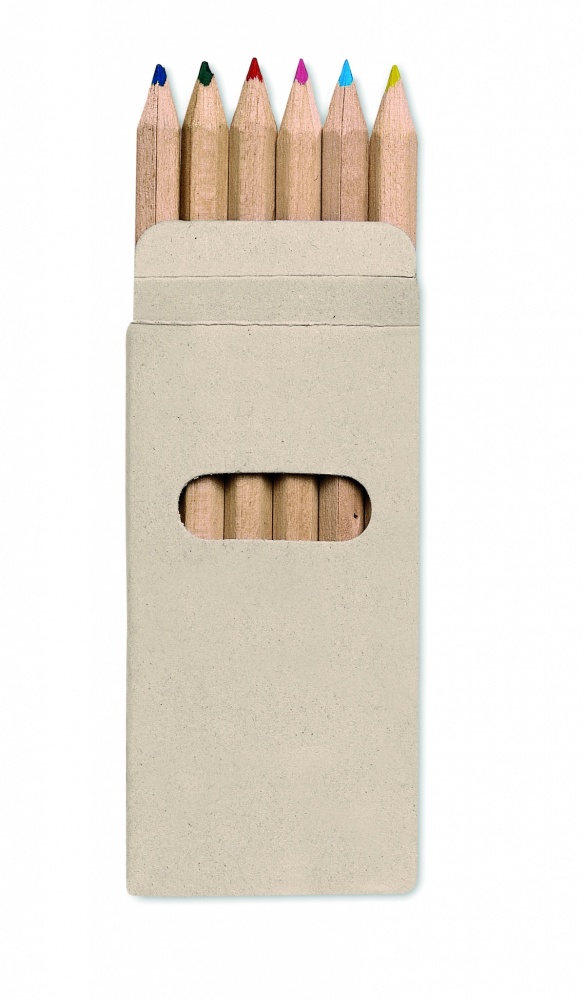 Logo trade promotional merchandise image of: 6 coloured pencils in box