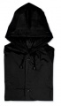 PVC raincoat with hood, Black