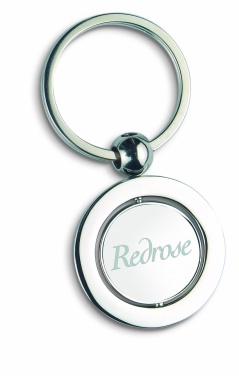 Logo trade corporate gifts image of: Globe metal key ring  WORLD