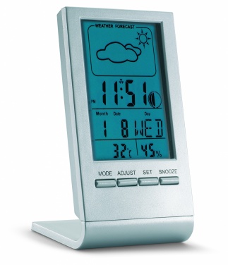 Logo trade business gifts image of: Weather station with blue LCD