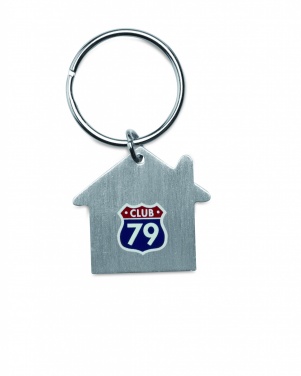 Logo trade corporate gifts image of: Metal key holder house Lahti