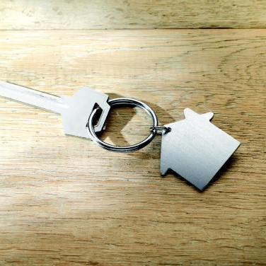 Logo trade corporate gifts picture of: Metal key holder house Lahti