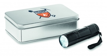 Logotrade business gift image of: LED torch in tin box