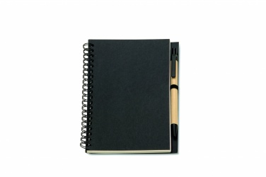 Logo trade promotional gifts image of: B6 Recycled notebook with pen