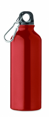 Logotrade business gift image of: 500 ml single-walled water bottle made of recycled aluminum with a carabiner