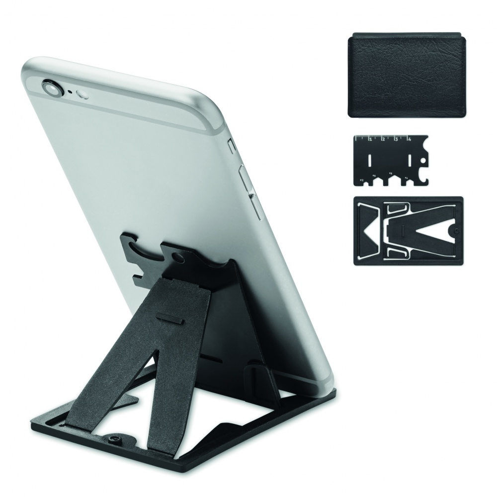 Logo trade promotional product photo of: Multi-tool pocket phone stand