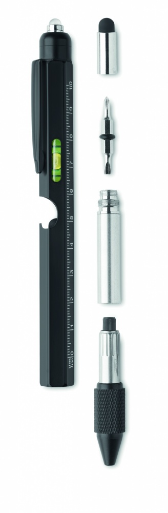 Logo trade promotional item photo of: Spirit level pen with ruler